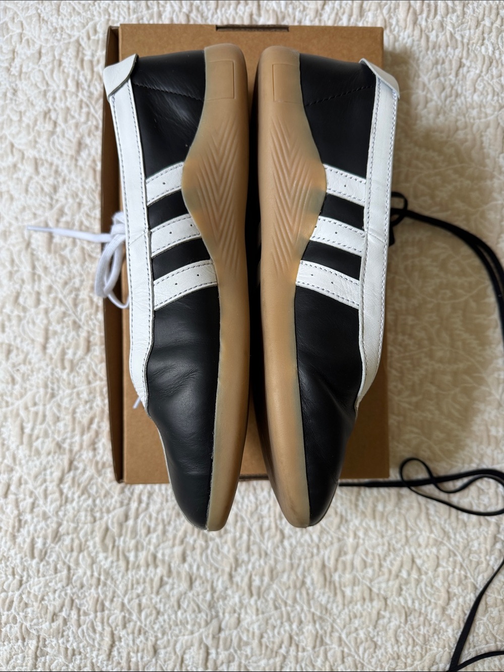 adidas ballet sneakers Taekwondo Mei, black & white, 3 laces, size 9, very clean - Picture 5 of 12